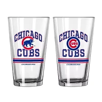 MLB Chicago Cubs 16oz. Pint Glass Two Pack