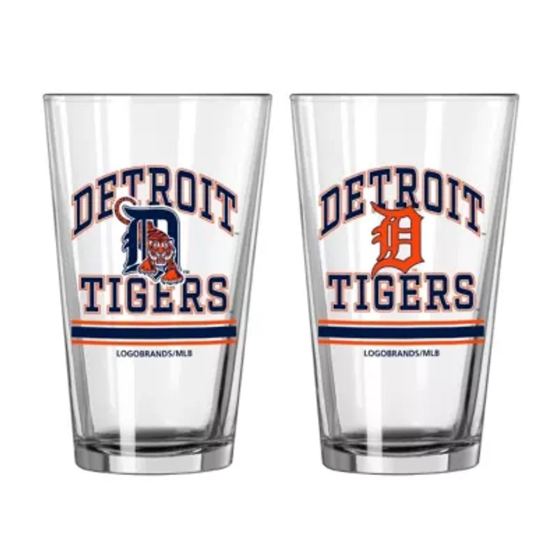 MLB Detroit Tigers 16oz. Pint Glass Two Pack