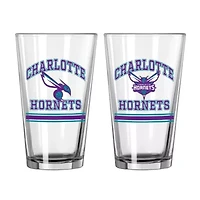 NBA Charlotte Hornets 16oz. Pint Glass Two Pack