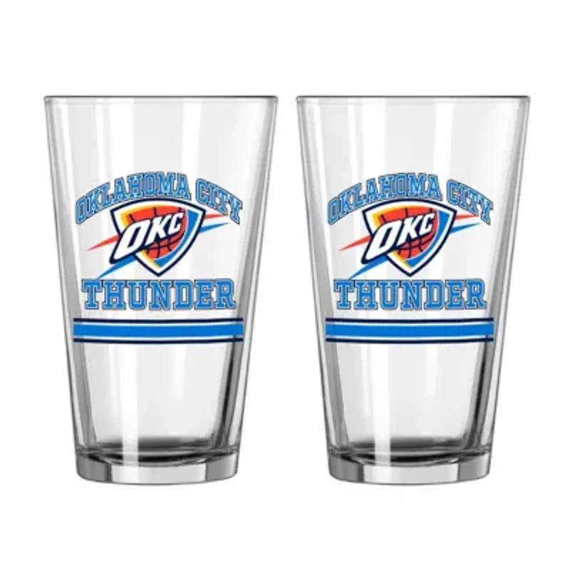NBA Oklahoma City Thunder 16oz. Pint Glass Two Pack