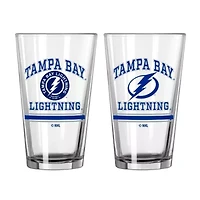 NHL Tampa Bay Lightning 16oz. Pint Glass Two Pack