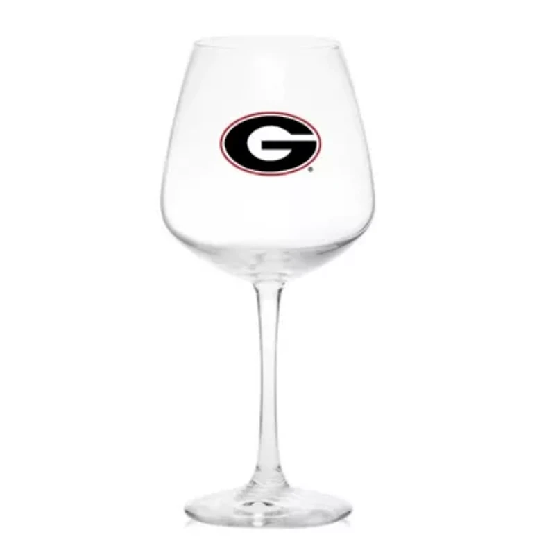 NCAA Georgia Bulldogs 18oz. Stemmed Glass