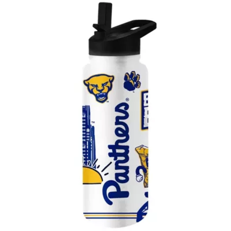 NCAA Pitt Panthers 2023 Backyard Brawl 34oz. Quencher Bottle