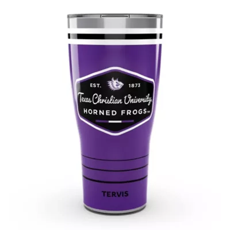 NCAA TCU Horned Frogs 30oz. Vintage Stainless Tumbler