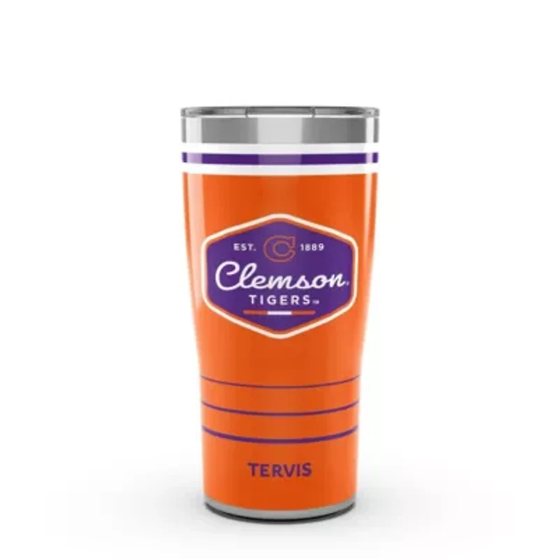 NCAA Clemson Tigers 20oz. Vintage DuraPrint™️ Stainless Travel Tumbler