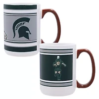 NCAA Michigan State Spartans 15oz. Home & Away 2-Pack Mug Set
