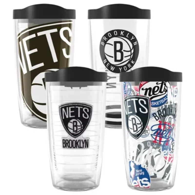 NBA Brooklyn Nets Four-Pack 16oz. Classic Tumbler Set