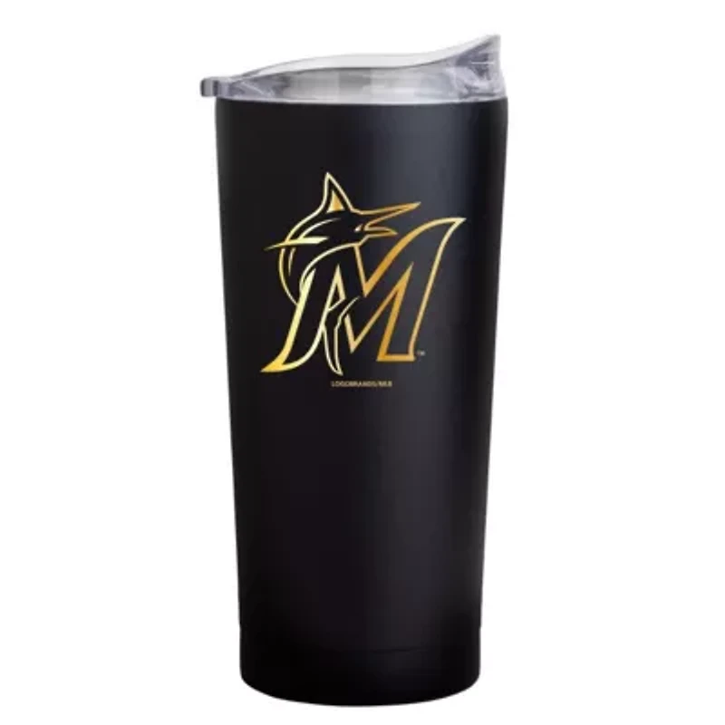 MLB Miami Marlins Foil 20oz. Powder Coat Tumbler