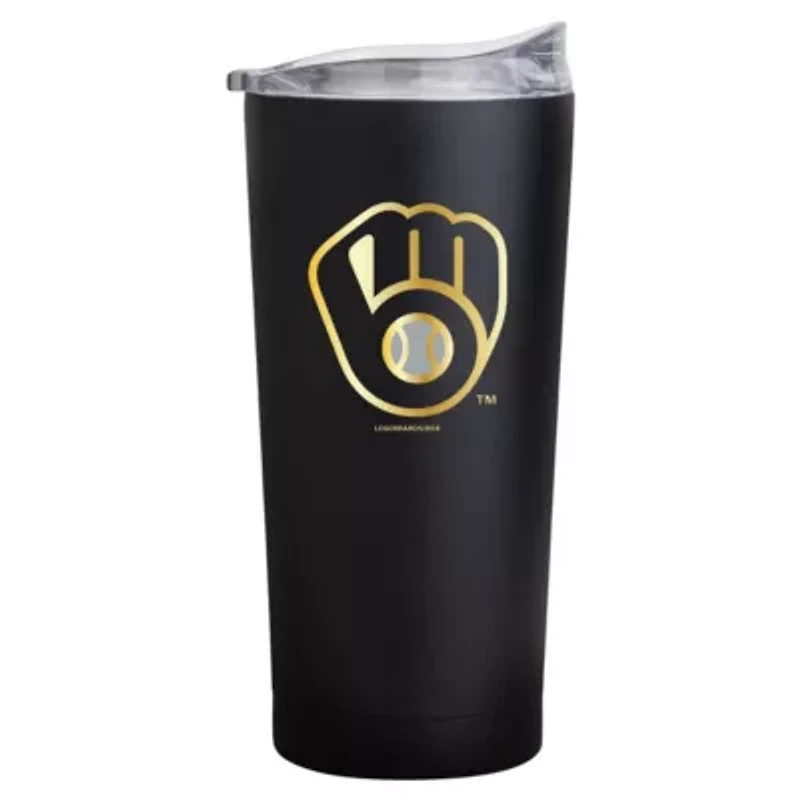 MLB Milwaukee Brewers Foil 20oz. Powder Coat Tumbler