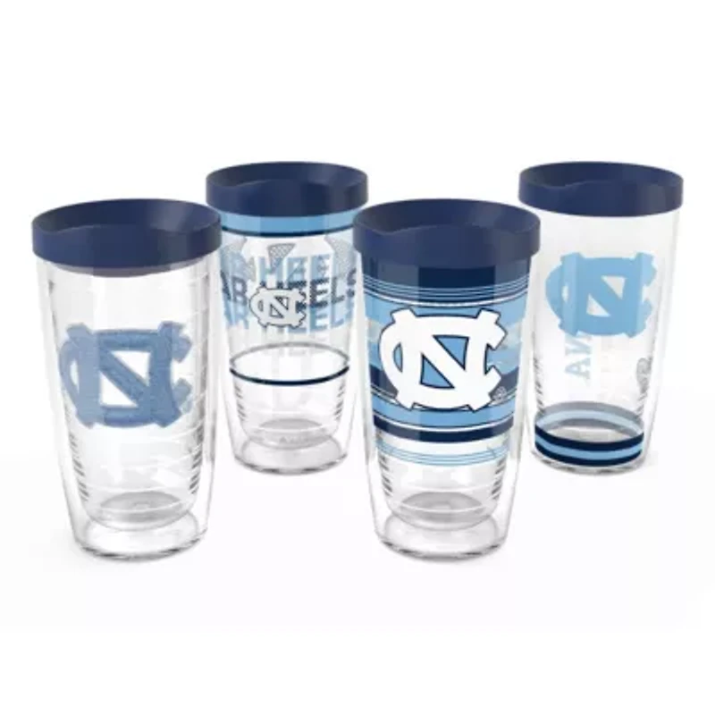 NCAA North Carolina Tar Heels Four-Pack 16oz. Classic Tumbler Set