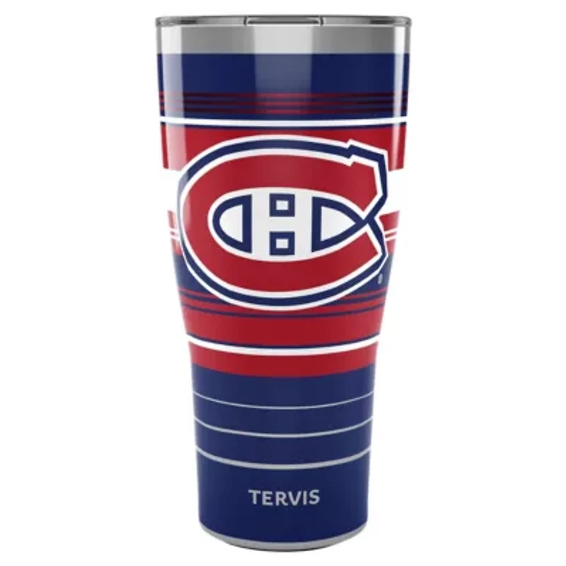 NHL Montreal Canadiens 30oz. Hype Stripes Stainless Tumbler