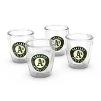 Cooperstown Teams Oakland Athletics Four-Pack 12oz. Emblem Tumbler Set