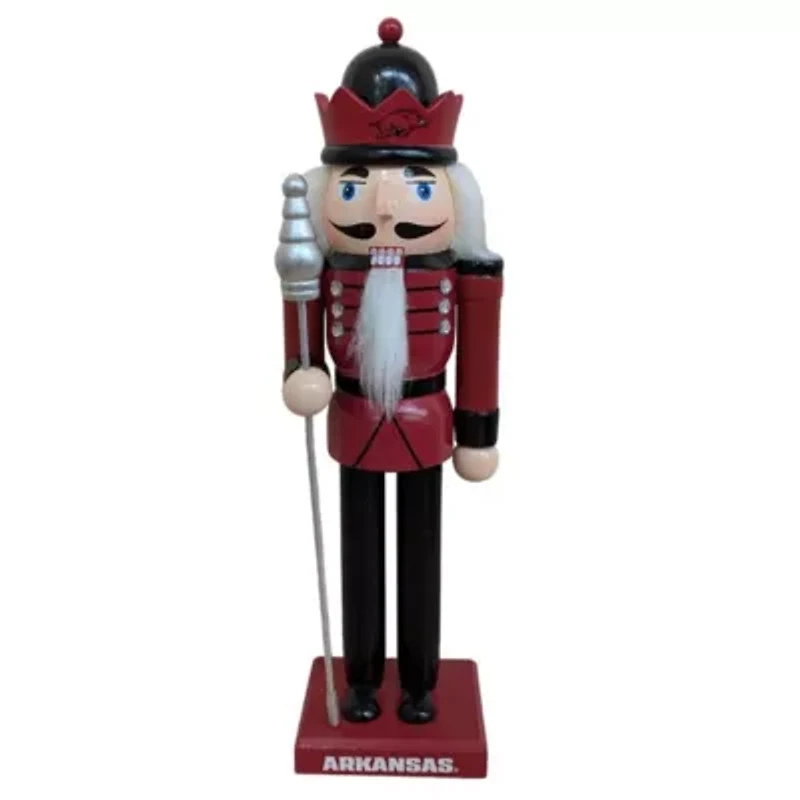 NCAA Arkansas Razorbacks 12" Wooden Nutcracker Statue