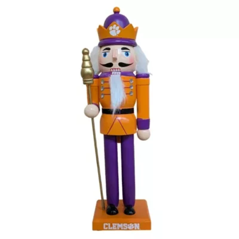 NCAA Clemson Tigers 12" Wooden Nutcracker Statue