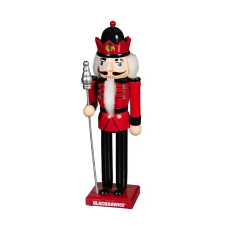 NHL Chicago Blackhawks 12" Wooden Nutcracker Statue