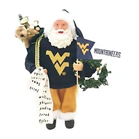 NCAA West Virginia Mountaineers 12" Proud Santa