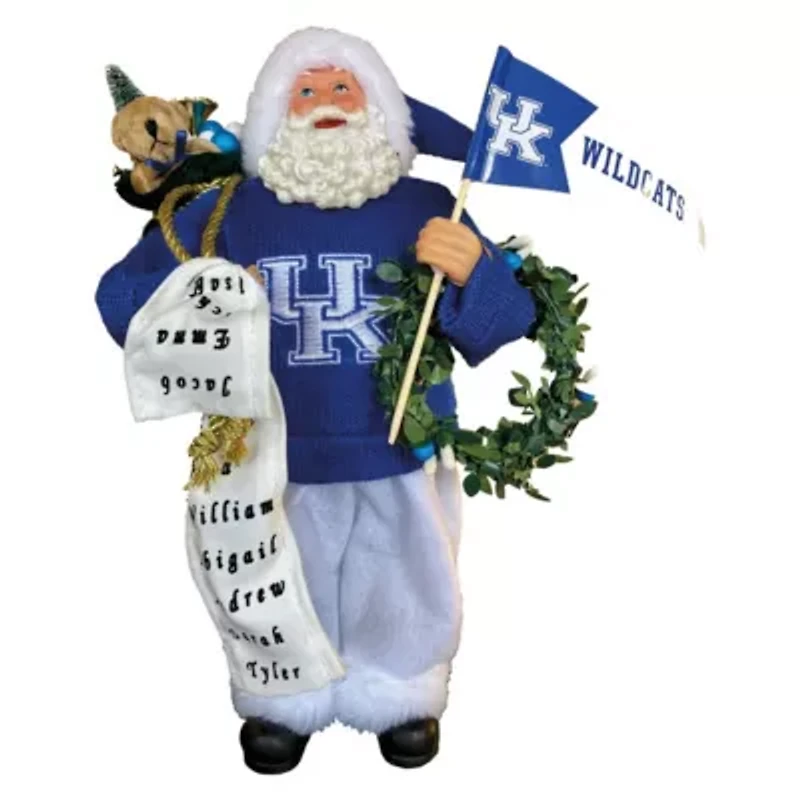 NCAA Kentucky Wildcats 12" Proud Santa