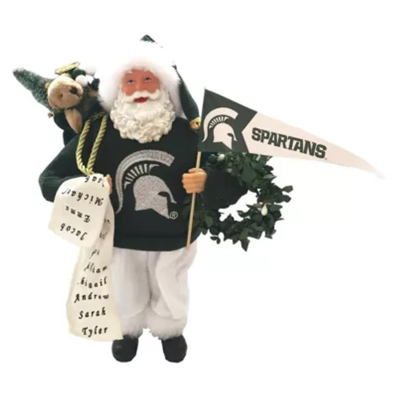 NCAA Michigan State Spartans 12" Proud Santa