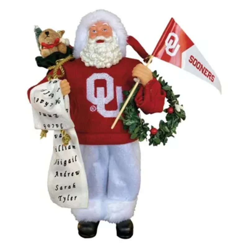 NCAA Oklahoma Sooners 12" Proud Santa
