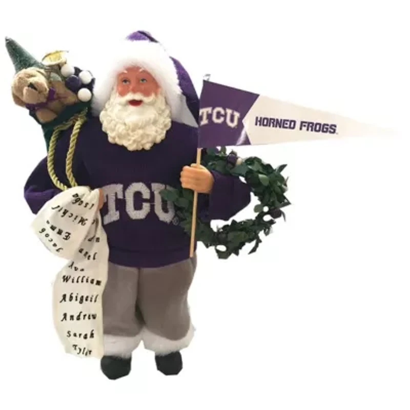 NCAA TCU Horned Frogs 12" Proud Santa