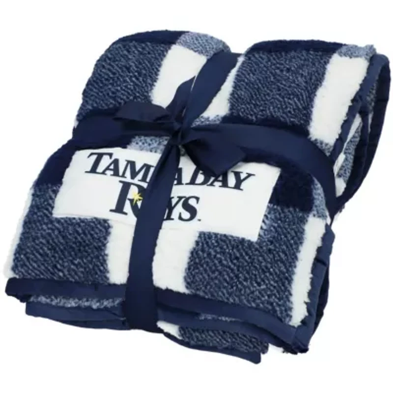 MLB Tampa Bay Rays 50'' x 60'' Buffalo Check Frosty Fleece Blanket