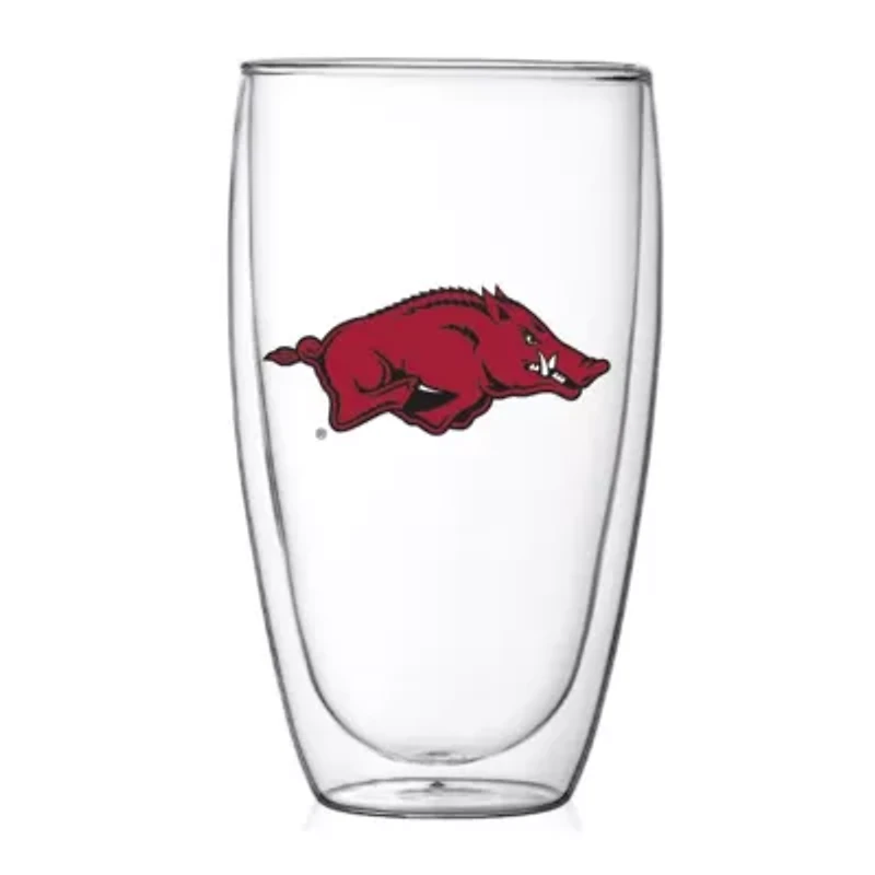 NCAA Arkansas Razorbacks 15oz. Double Wall Thermo Glass