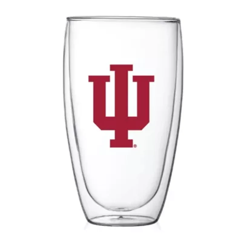 NCAA Indiana Hoosiers 15oz. Double Wall Thermo Glass