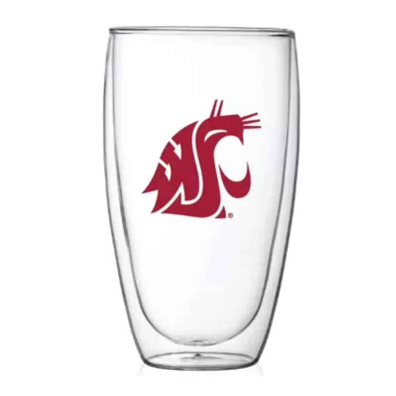 NCAA Washington State Cougars 15oz. Double Wall Thermo Glass