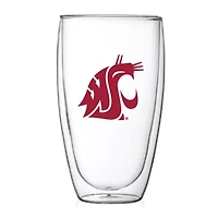 NCAA Washington State Cougars 15oz. Double Wall Thermo Glass