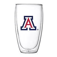 NCAA Arizona Wildcats 15oz. Double Wall Thermo Glass