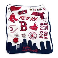 Boston Red Sox MLB Boston Sox 50'' x 60'' Native Raschel Plush Throw Blanket