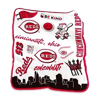 MLB Cincinnati Reds 50'' x 60'' Native Raschel Plush Throw Blanket