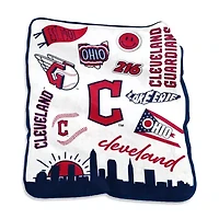 MLB Cleveland Guardians 50'' x 60'' Native Raschel Plush Throw Blanket