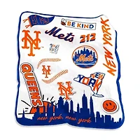 MLB New York Mets 50'' x 60'' Native Raschel Plush Throw Blanket