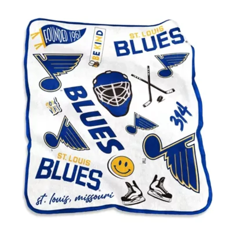 NHL St. Louis Blues 50'' x 60'' Native Raschel Plush Throw Blanket