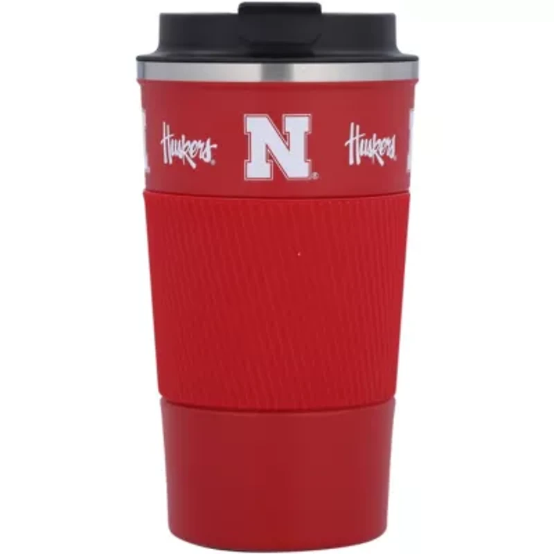 NCAA Nebraska Huskers 18oz Coffee Tumbler with Silicone Grip