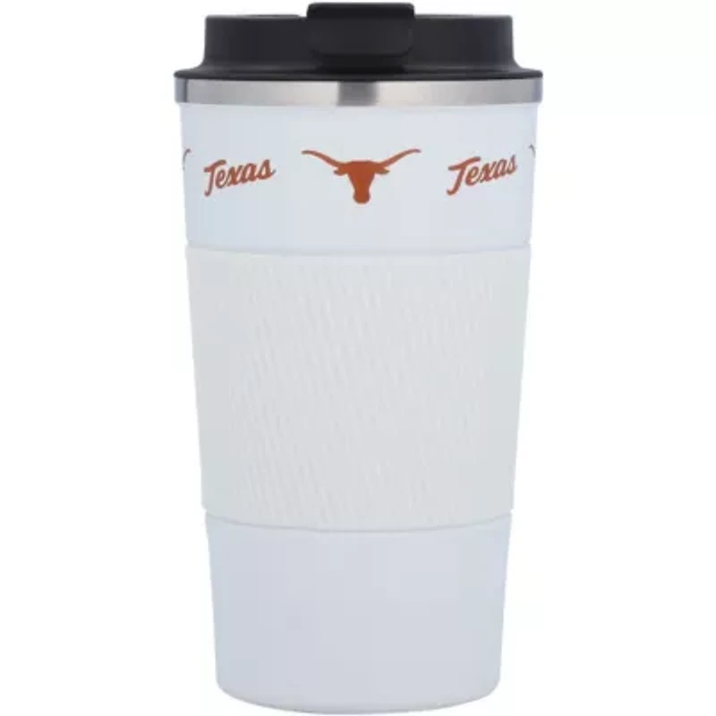 NCAA Texas Longhorns 18oz Coffee Tumbler with Silicone Grip