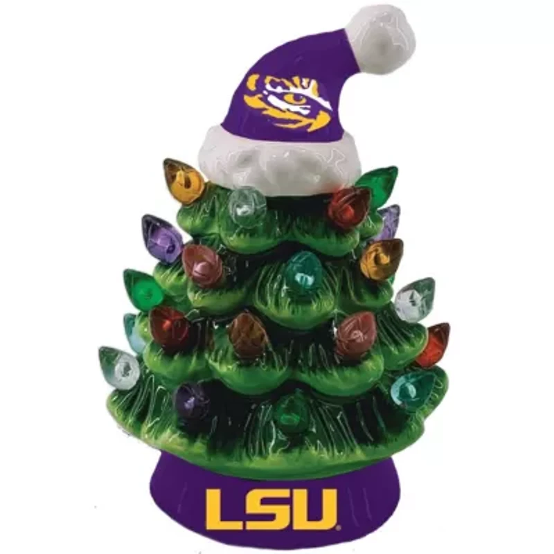 NCAA LSU Tigers 8" Light Up Ceramic LED Christmas Tree