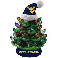 NCAA West Virginia Mountaineers 8" Light Up Ceramic LED Christmas Tree