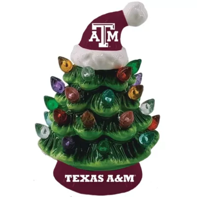 NCAA Texas A&M Aggies 8" Light Up Ceramic LED Christmas Tree