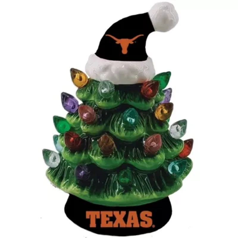 NCAA Texas Longhorns 8" Light Up Ceramic LED Christmas Tree