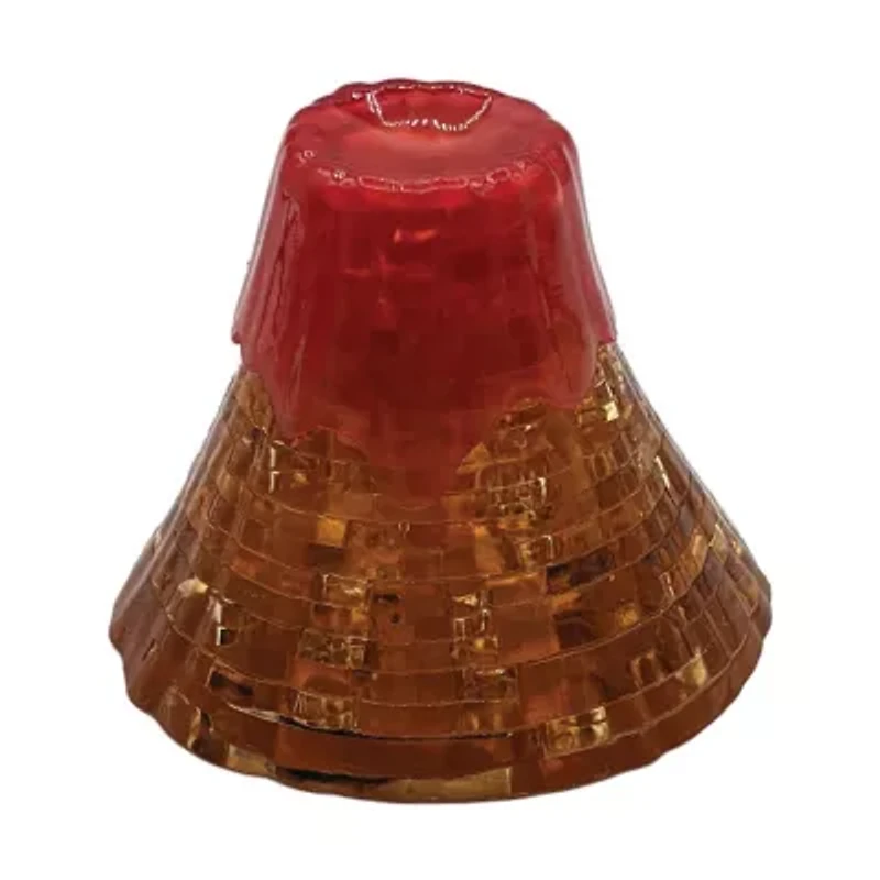3D Crystal Puzzle - Volcano (Brown/Red): 40 Pcs