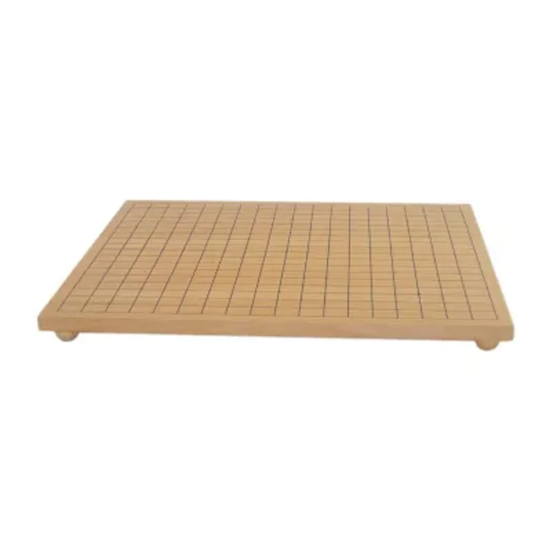 Maple Wood Veneer Go Board with Wooden Ball Feet - 19" x 17.5"