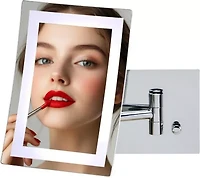 Wall Mount Mirror With Diffused LED Ring Light