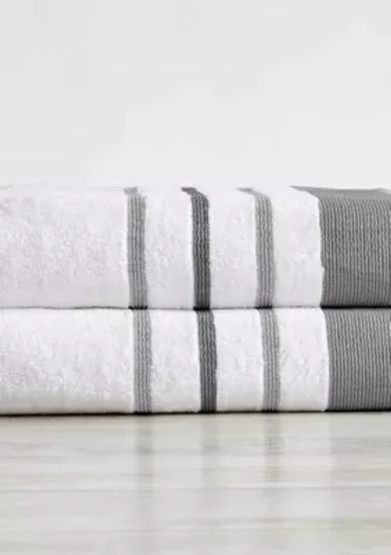 Decorative 2 Pack Bath Sheet