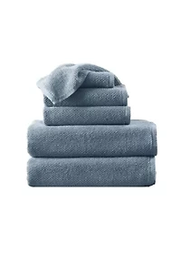 100% Cotton Textured 6-Piece Towel Set