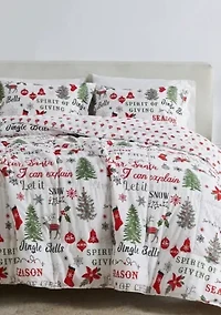 Holiday Down Alternative Comforter Set with Shams