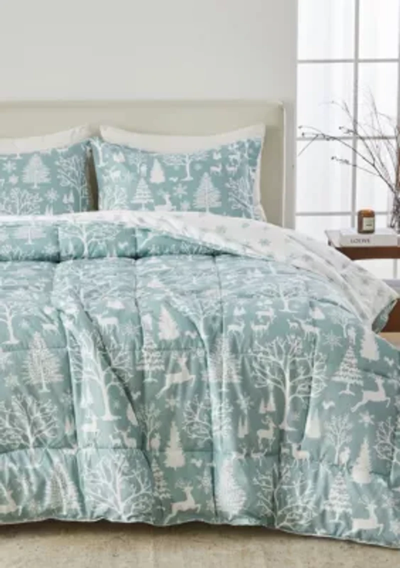 Holiday Down Alternative Comforter Set with Shams
