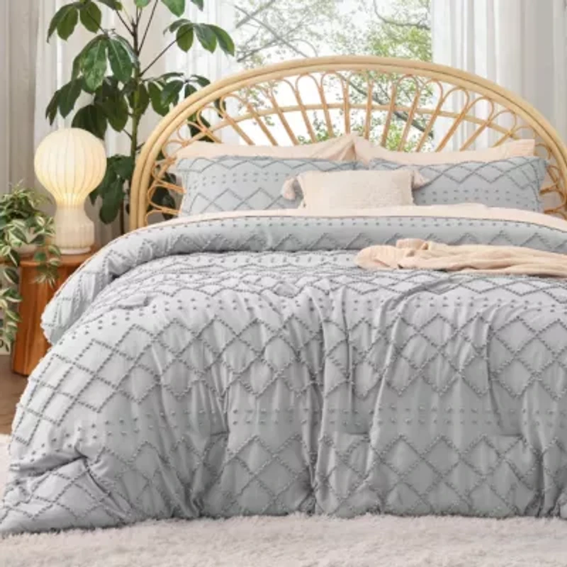 Tufted Boho Comforter Set