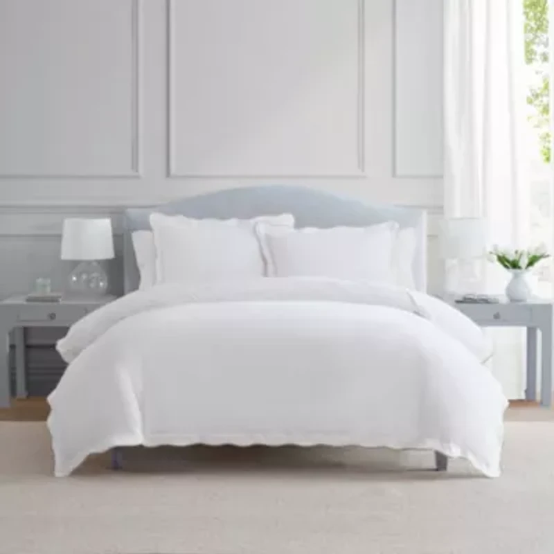 Simple Scallop Cotton Duvet Set